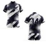 Custom Sublimated Rugby Uniform – Black & White Performance Jersey Set