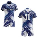 Custom Sublimated Rugby Uniform – Blue & White Performance Jersey Set
