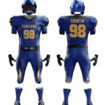 Custom American Football Uniform – Blue & Gold Elite Performance Set