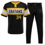 Custom Black & Gold Baseball Uniform Set – Sublimated Jersey & Pants