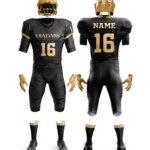 Custom American Football Uniform – Black & Gold Elite Performance Set