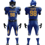 Custom American Football Uniform – Blue & Gold Elite Performance Set