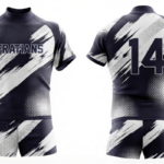 Custom Sublimated Rugby Uniform – Black & White Performance Jersey Set